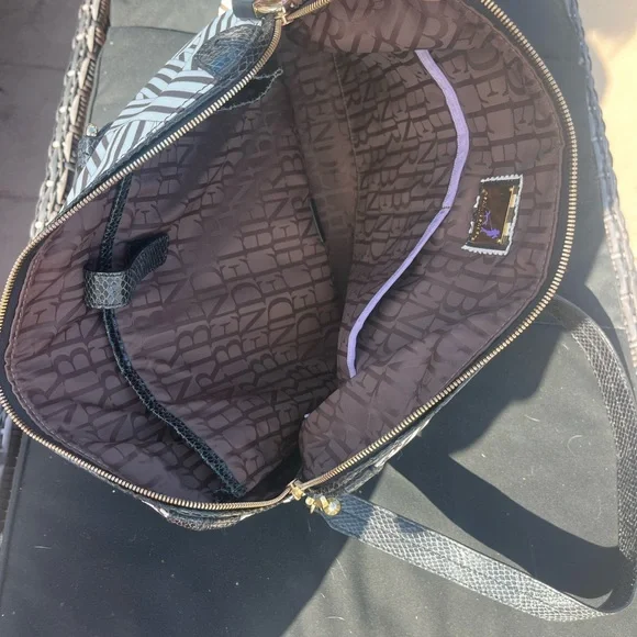 Henri Bendel Disturbed Stripped Briefcase/Laptop Bag - Picture 12 of 17